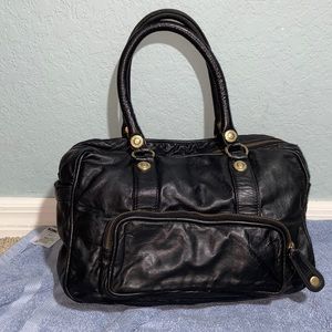 Like new George Gina & Lucy black satchel genuine leather